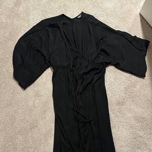 Elegant Black Kimono Cardigan